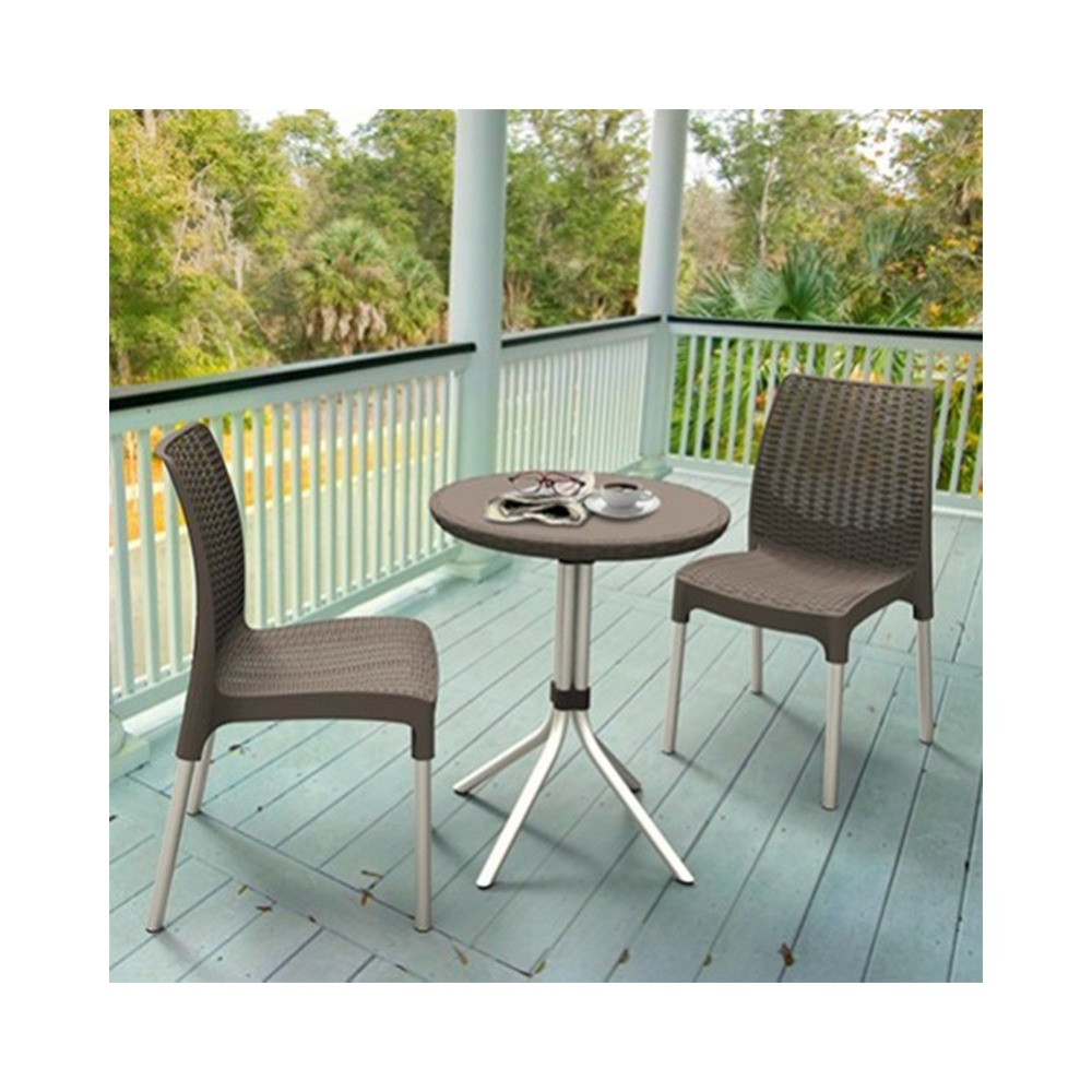 Set mobilier terasă Keter Chelsea - cappuccino