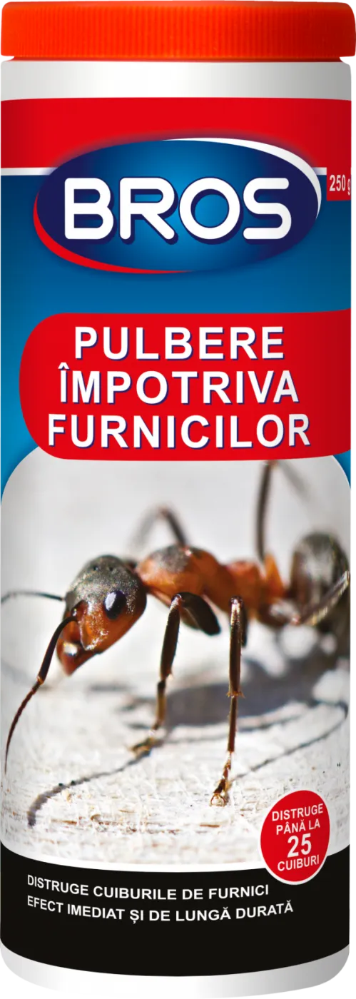 Pulbere impotriva furnicilor, 250 gr (cutie cu dozator) BROS