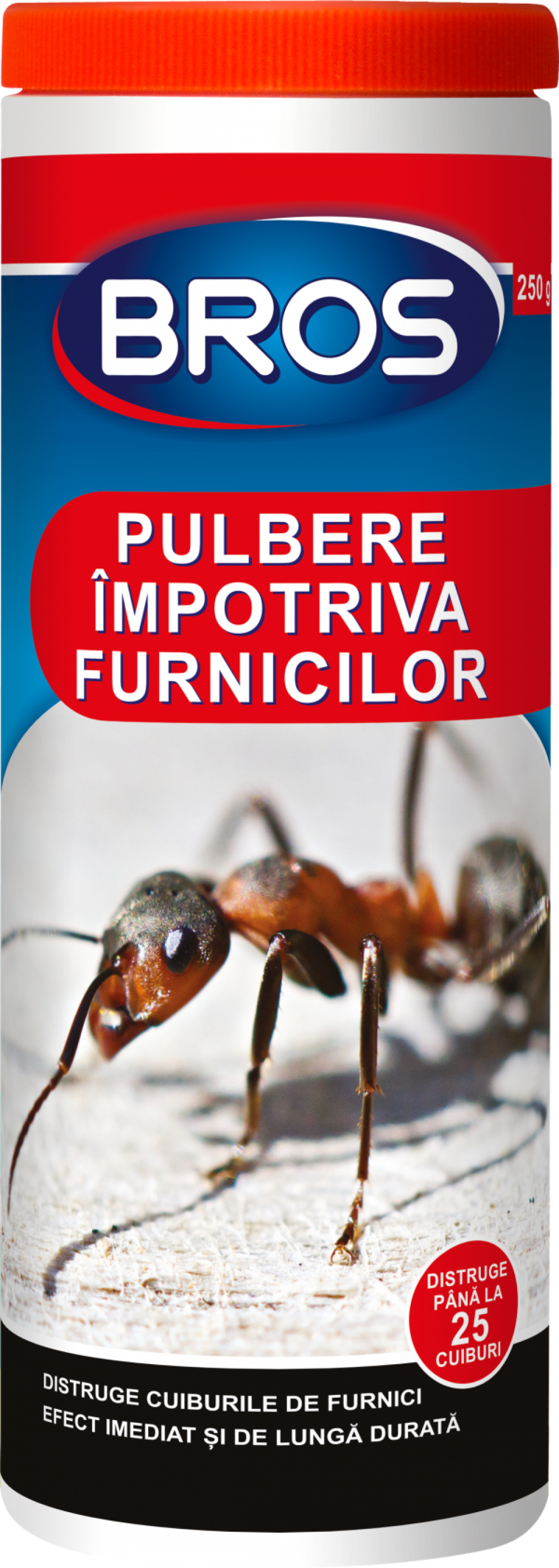 Pulbere impotriva furnicilor, 250 gr (cutie cu dozator) BROS