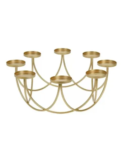 Suport pentru 8 lumanari, auriu 30x121