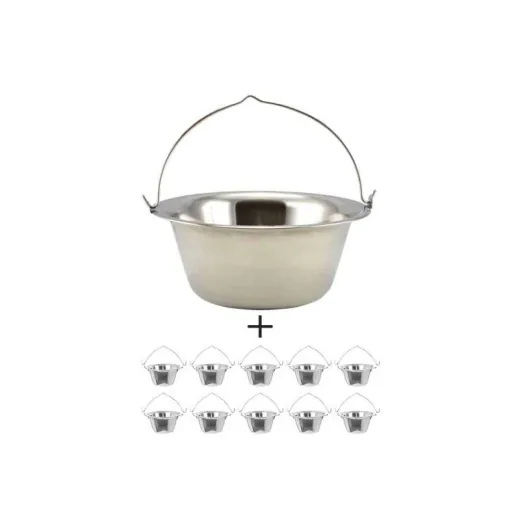 Pachet ceaune din inox 1+10