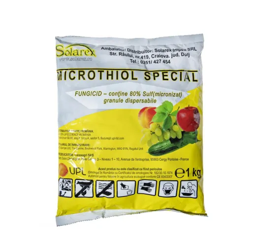 Microthiol Special 30 g – Fungicid pe bază de sulf pentru combaterea făinării la viță-de-vie, legume și pomi fructiferi