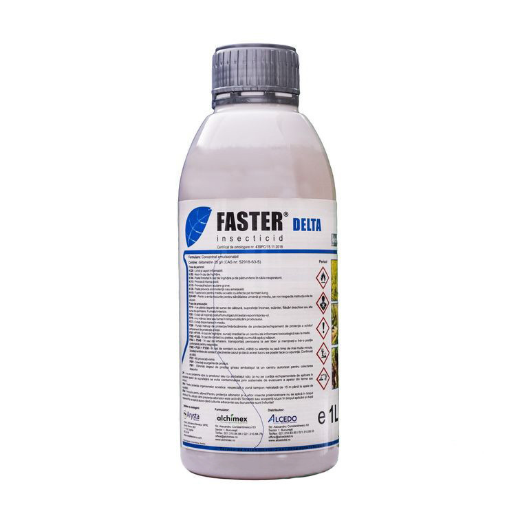 Insecticid Faster Gold 50 EC 1L – Lambda-cihalotrin | Combatere Afide, Gărgărițe, Omizi 1L