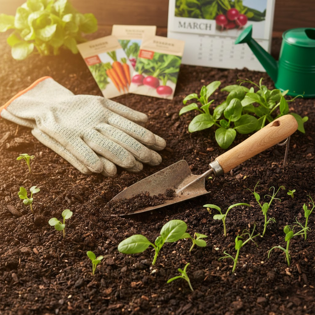 Ce se plantează în grădină în luna martie – ghid complet